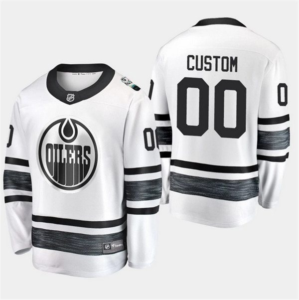Men's Edmonton Oilers Custom 2019 NHL All Star White Stitched Jersey